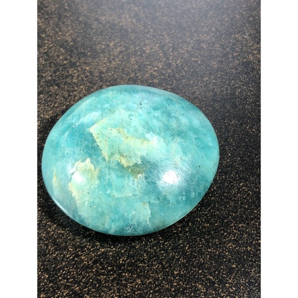 Natural Amazonite Palm Stone Pair Calming Soothing Amazonite Stone Polished - Picture 14 of 16
